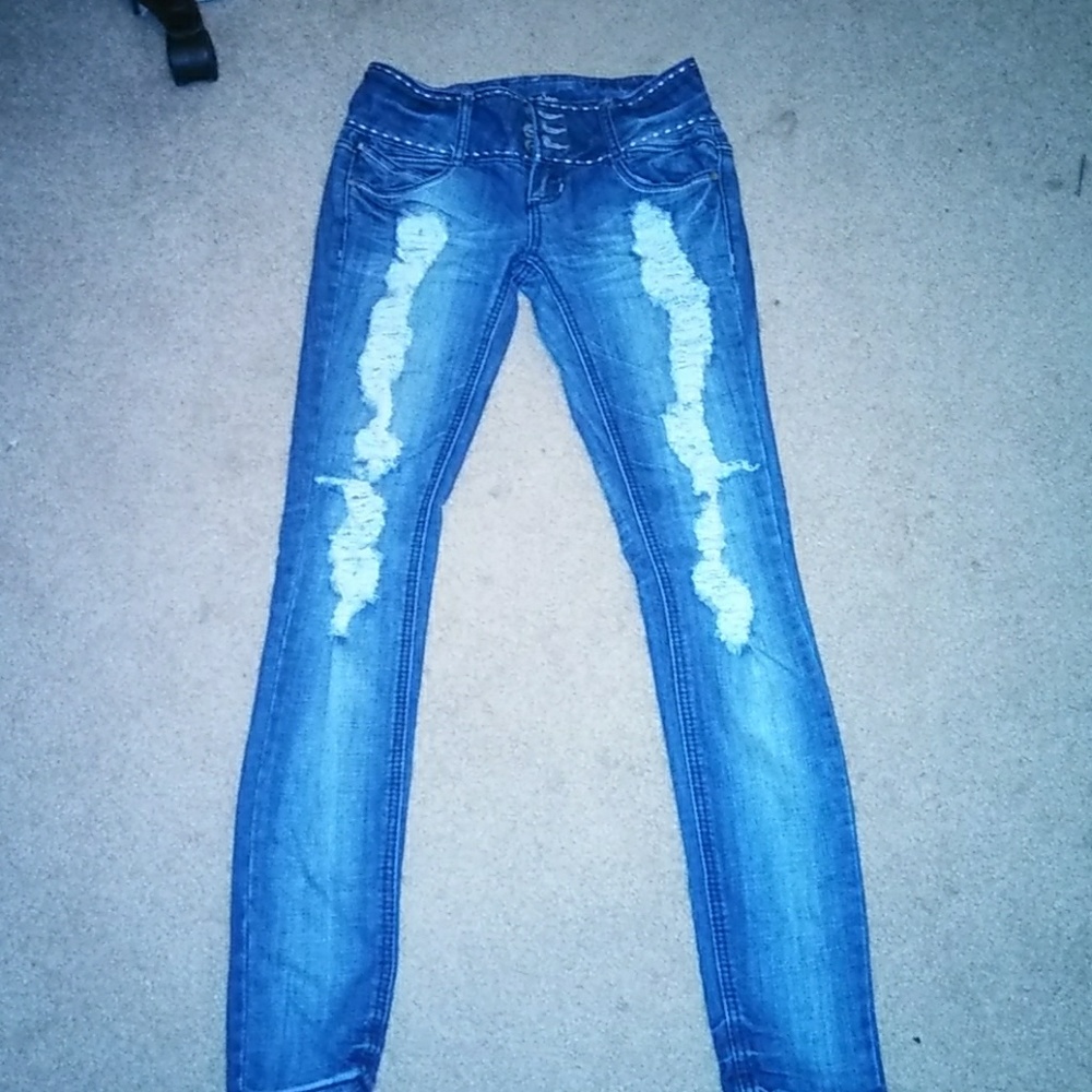 Almost famous skinny ripped jeans